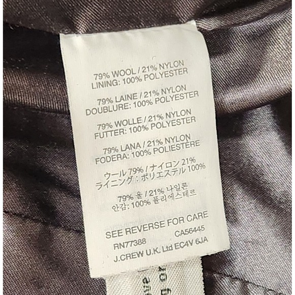 J Crew Coat Womens 4 Black City Italian Stadium Cloth Wool Blend Nelli Gori - Picture 7 of 10